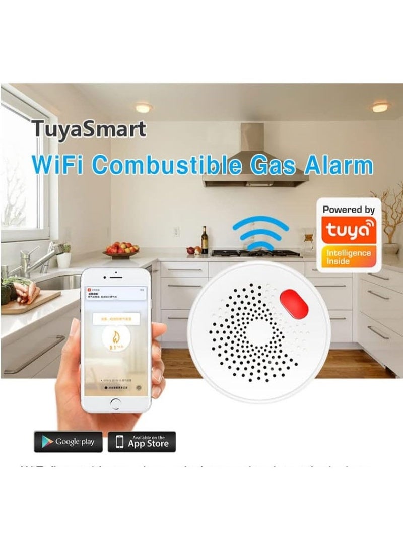 UanTii Smart Natural Gas Alarm Combustible Gas Detector Gas Leakage Sensor Works With Tuya Smart Life APP for Home Safety - Image 2